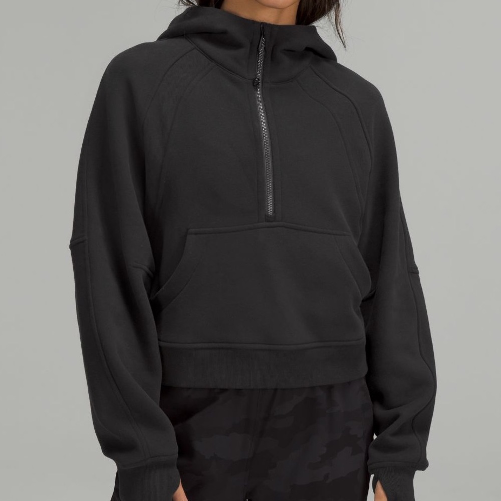 Lululemon Black Scuba Oversized Half Zip